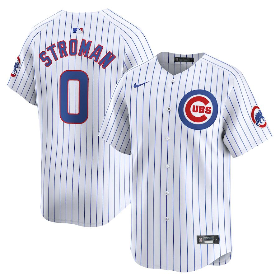 Men Chicago Cubs #0 Marcus Stroman Nike White Home Limited Player MLB Jersey